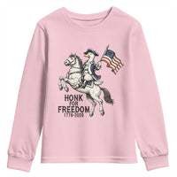 Funny Patriotic Goose Cowboy Youth Sweatshirt Honk For Freedom