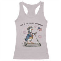 Funny Patriotic Goose Racerback Tank Top Off To Celebrate 250 Years