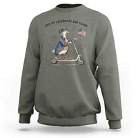 Funny Patriotic Goose Sweatshirt Off To Celebrate 250 Years