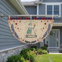 Funny Goose Statue Of Liberty Patriotic Fan Flag Off To Celebrate 250 Year