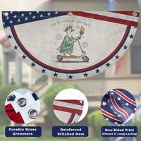 Funny Goose Statue Of Liberty Patriotic Fan Flag Off To Celebrate 250 Year