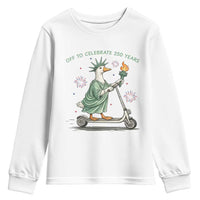 Funny Goose Statue Of Liberty Youth Sweatshirt Off To Celebrate 250 Year