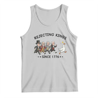 Rejecting Kings Since 1776 Tank Top Funny Founding Fathers Chasing Royal Goose