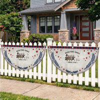 Rejecting Kings Since 1776 Patriotic Fan Flag Funny Founding Fathers Chasing Royal Goose