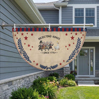 Rejecting Kings Since 1776 Patriotic Fan Flag Funny Founding Fathers Chasing Royal Goose