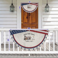 Rejecting Kings Since 1776 Patriotic Fan Flag Funny Founding Fathers Chasing Royal Goose