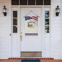 Rejecting Kings Since 1776 Garden Flag Funny Founding Fathers Chasing Royal Goose