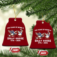 Funny Patriotic Goose Ceramic Ornament 250 Years Of Being A Silly Goose