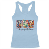 Just An Independent Goose Racerback Tank Top Funny Patriotic Goose