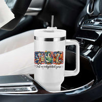 Just An Independent Goose Tumbler With Handle Funny Patriotic Goose