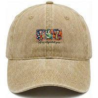 Just An Independent Goose Washed Cotton Baseball Cap Funny Patriotic Goose
