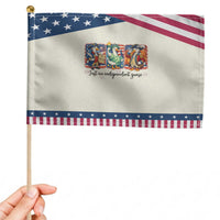 Just An Independent Goose Patriotic Handheld Flag Funny Patriotic Goose
