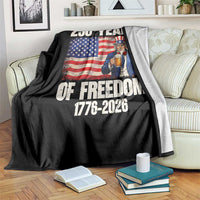 250 Years Of Freedom Throw Blanket Patriotic Uncle Sam