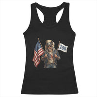 Patriotic Uncle Sam Celebrating 250 Years America Racerback Tank Top
