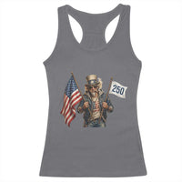 Patriotic Uncle Sam Celebrating 250 Years America Racerback Tank Top