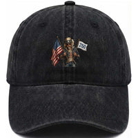 Patriotic Uncle Sam Celebrating 250 Years America Washed Cotton Baseball Cap