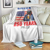 Vintage Cat Uncle Sam Throw Blanket Cheers To 250 Years