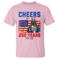 Vintage Cat Uncle Sam T Shirt Cheers To 250 Years