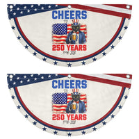 Vintage Cat Uncle Sam Patriotic Fan Flag Cheers To 250 Years