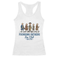Funny Founding Fathers Fan Club Racerback Tank Top Patriotic American History