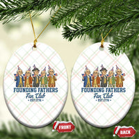 Funny Founding Fathers Fan Club Ceramic Ornament American History Lovers
