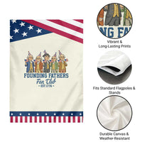 Funny Founding Fathers Fan Club Garden Flag American History Lovers