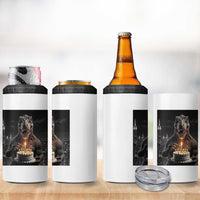 Funny Birthday Dinosaur 4 in 1 Can Cooler Tumbler Prehistoric Party Celebration
