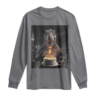 Funny Birthday Dinosaur Long Sleeve Shirt Prehistoric Party Celebration