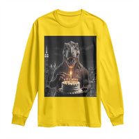 Funny Birthday Dinosaur Long Sleeve Shirt Prehistoric Party Celebration