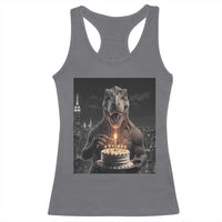 Funny Birthday Dinosaur Racerback Tank Top Prehistoric Party Celebration
