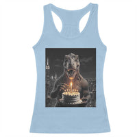 Funny Birthday Dinosaur Racerback Tank Top Prehistoric Party Celebration