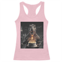 Funny Birthday Dinosaur Racerback Tank Top Prehistoric Party Celebration