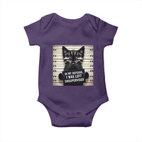 Funny Bad Cat Attitude Baby Onesie In My Defense I Was Left Unsupervised