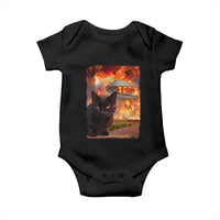 Funny Crazy Cat Selfie Baby Onesie Bad Kitty Chaos Humor Graphic