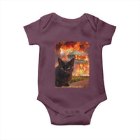 Funny Crazy Cat Selfie Baby Onesie Bad Kitty Chaos Humor Graphic