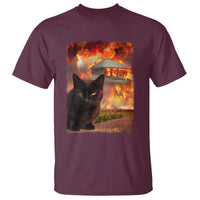 Funny Crazy Cat Selfie T Shirt Bad Kitty Chaos Humor Graphic