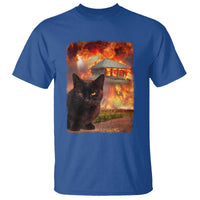Funny Crazy Cat Selfie T Shirt Bad Kitty Chaos Humor Graphic