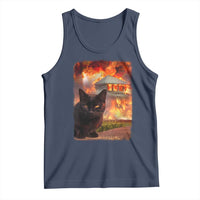 Funny Crazy Cat Selfie Tank Top Bad Kitty Chaos Humor Graphic