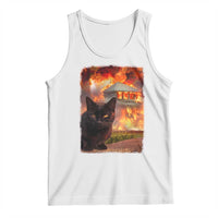 Funny Crazy Cat Selfie Tank Top Bad Kitty Chaos Humor Graphic