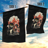 Funny Trouble Maker Cat Garden Flag Cute Mischief Graphic Gift For Cat Lover