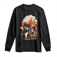 Funny Trouble Maker Cat Long Sleeve Shirt Cute Mischief Graphic Gift For Cat Lover