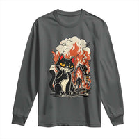 Funny Trouble Maker Cat Long Sleeve Shirt Cute Mischief Graphic Gift For Cat Lover