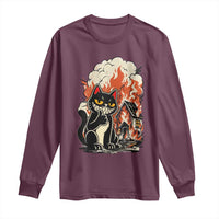 Funny Trouble Maker Cat Long Sleeve Shirt Cute Mischief Graphic Gift For Cat Lover