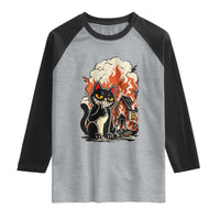 Funny Trouble Maker Cat Raglan Shirt Cute Mischief Graphic Gift For Cat Lover
