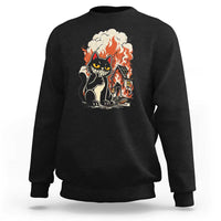 Funny Trouble Maker Cat Sweatshirt Cute Mischief Graphic Gift For Cat Lover