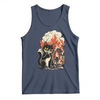 Funny Trouble Maker Cat Tank Top Cute Mischief Graphic Gift For Cat Lover