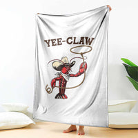 Yee Claw Throw Blanket Funny Crawfish Cajun Seafood Festival