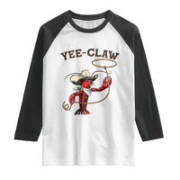 Yee Claw Raglan Shirt Funny Crawfish Cajun Seafood Festival