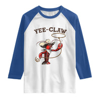 Yee Claw Raglan Shirt Funny Crawfish Cajun Seafood Festival