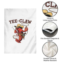 Yee Claw Southern Crawfish Garden Flag Funny Seafood Party Graphic